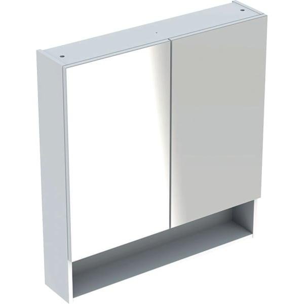 Дзеркальна шафа Geberit, Selnova Square 501268001, з 2-ма дверима, ширина 80см, колір білий глянець